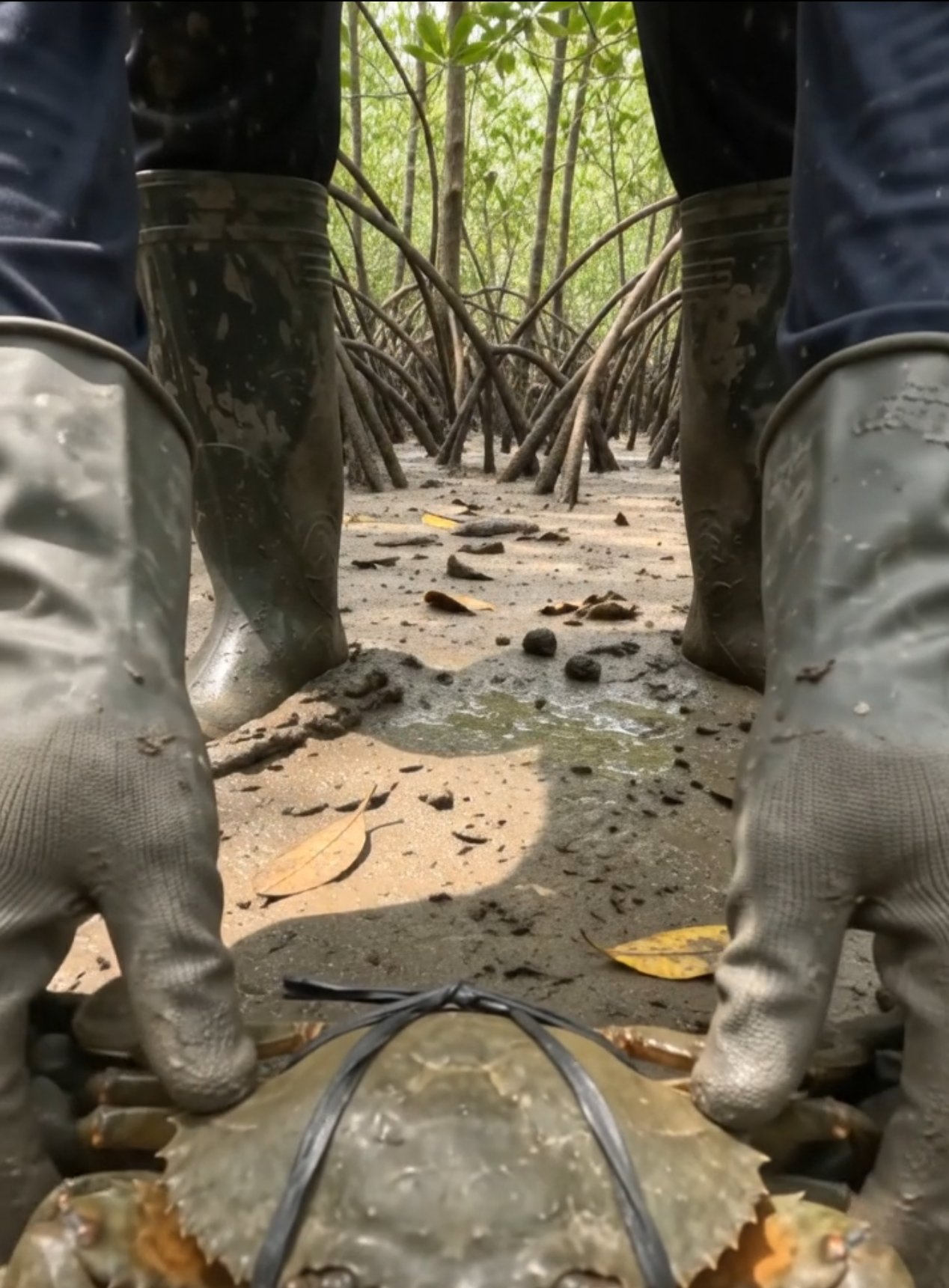 Crab POV: Journey Into a Hidden Mud Tunnel 🦀