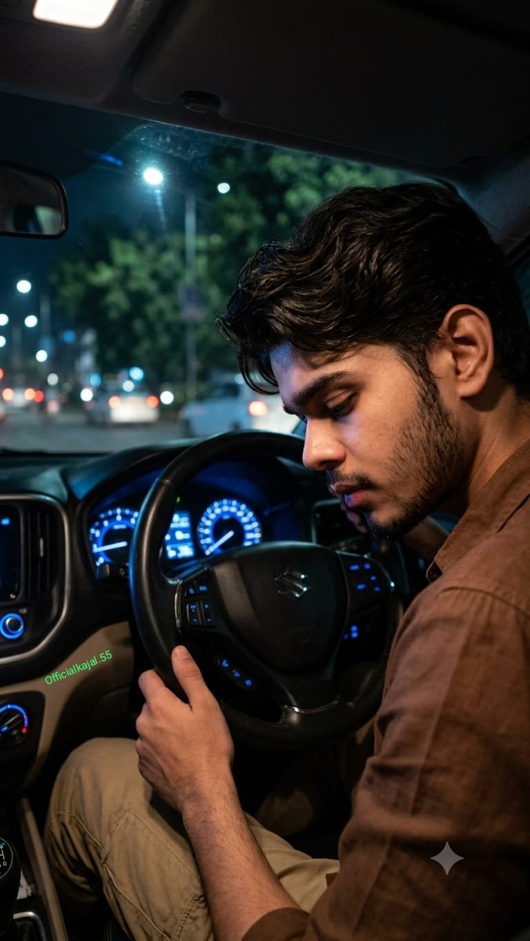 Night Driver Contemplation Photo Prompt