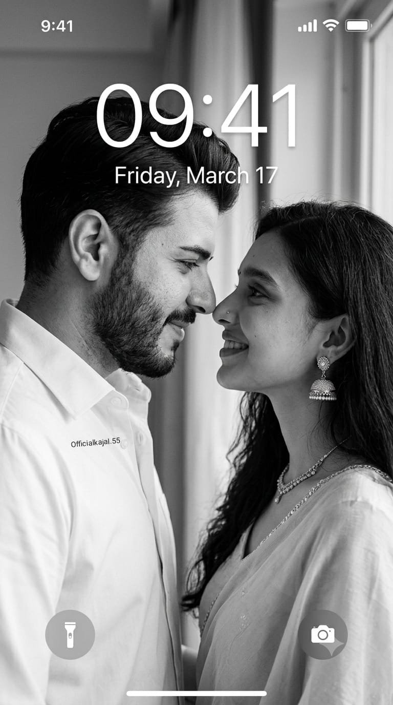 Couple Lockscreen Portrait AI Image Prompt