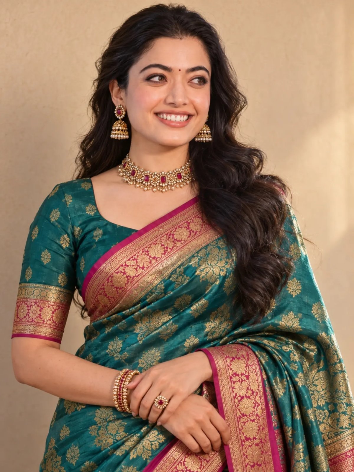 Elegant Indian Saree Portrait Photo Prompt