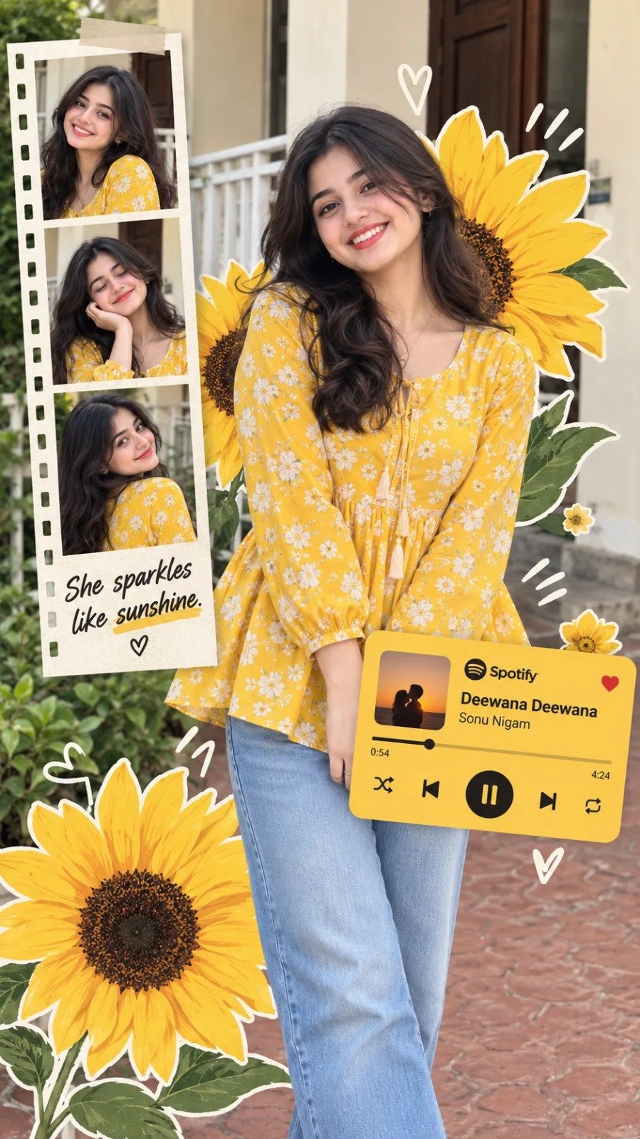 Yellow Tunic Woman Portrait Image Prompt