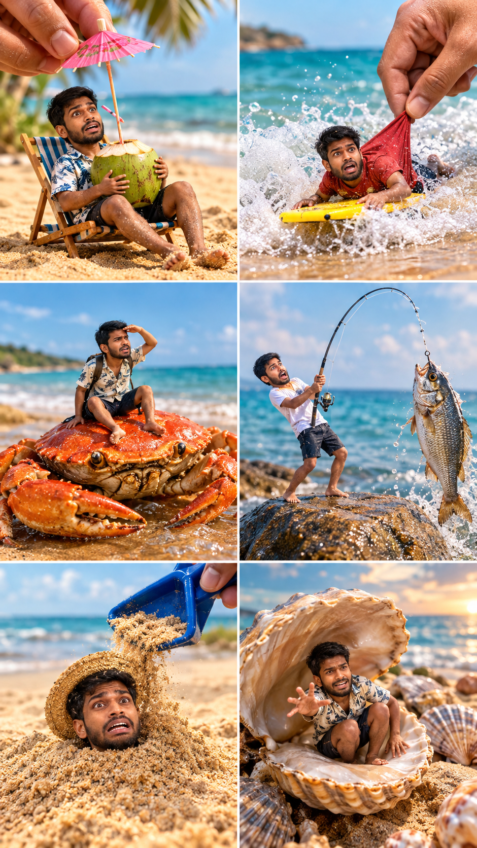 Miniature Beach Comedy Ultra Image Prompt