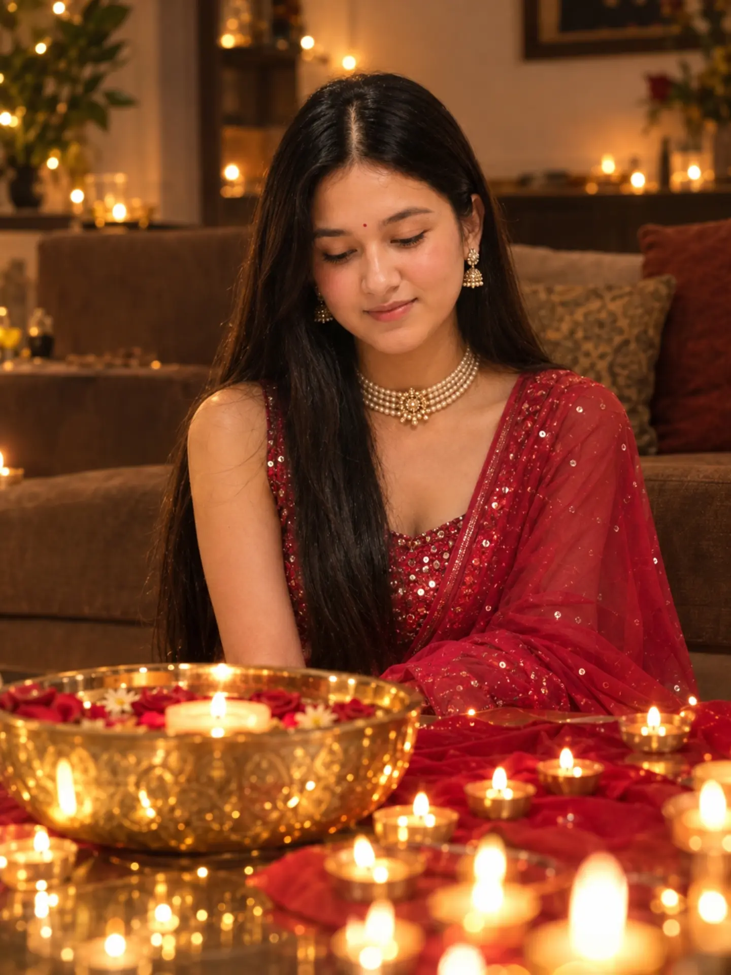 South Asian Woman Portrait AI Image Prompt