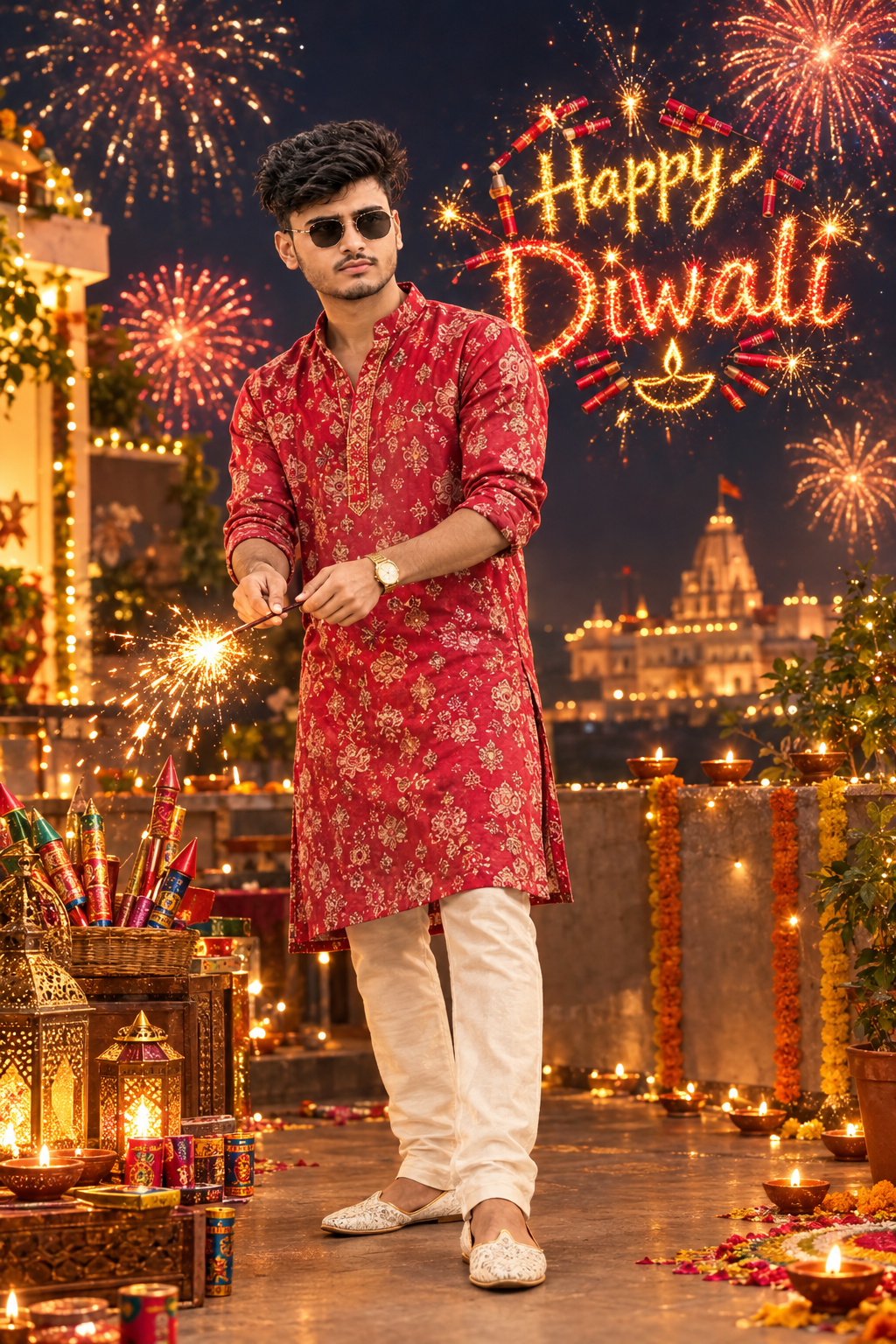 Diwali Celebration Portrait AI Image Prompt