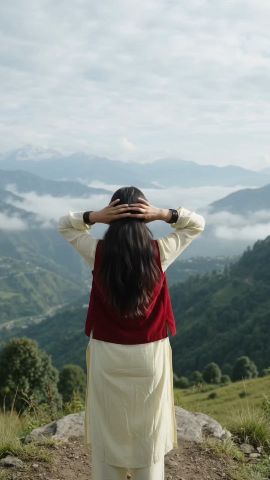 Mountain Woman Cinematic AI Video Prompt
