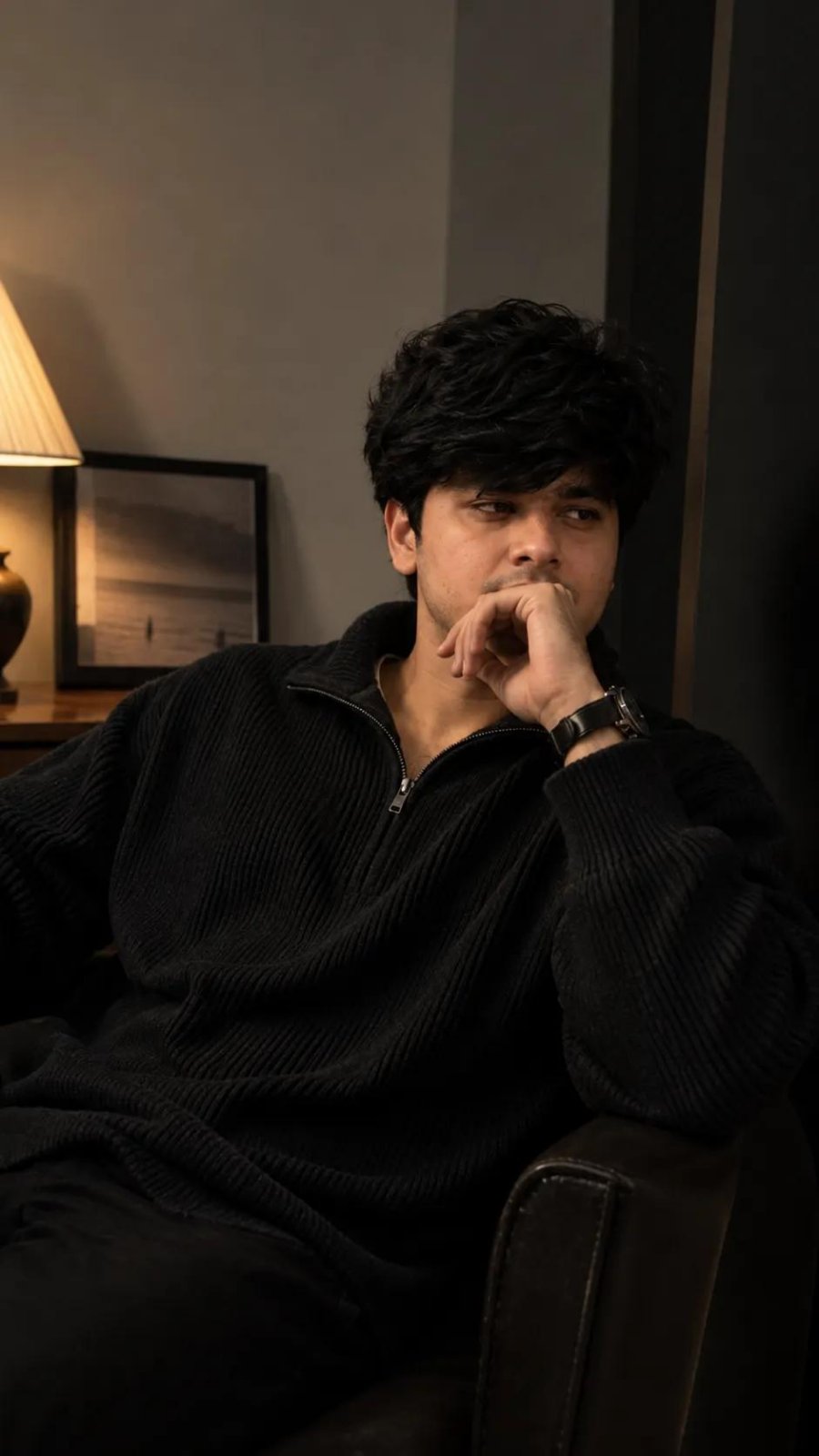 Moody Young Man Portrait AI Image Prompt