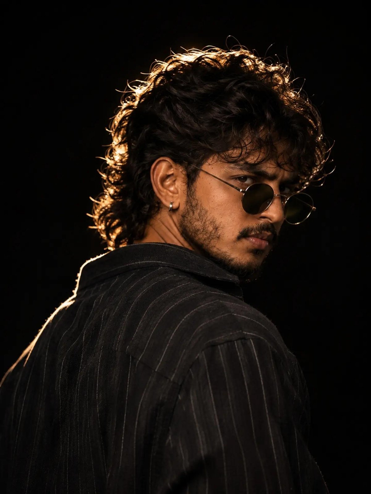 Mysterious Model Portrait AI Image Prompt