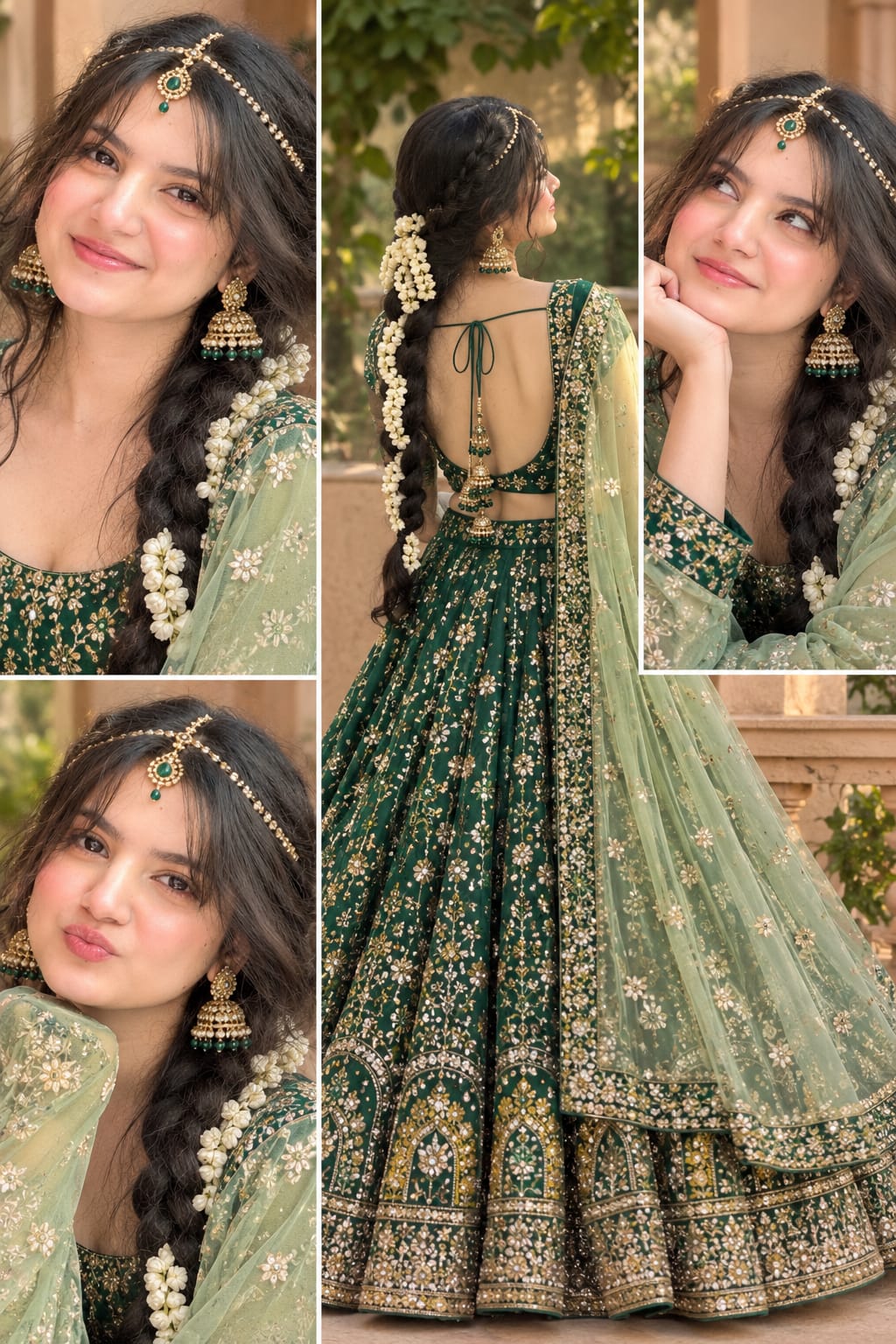 Indian Lehenga Collage AI Image Prompt