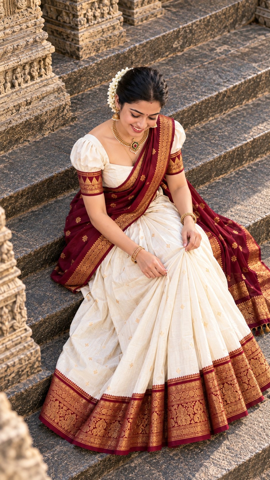 South Indian Temple Portrait Image Prompt