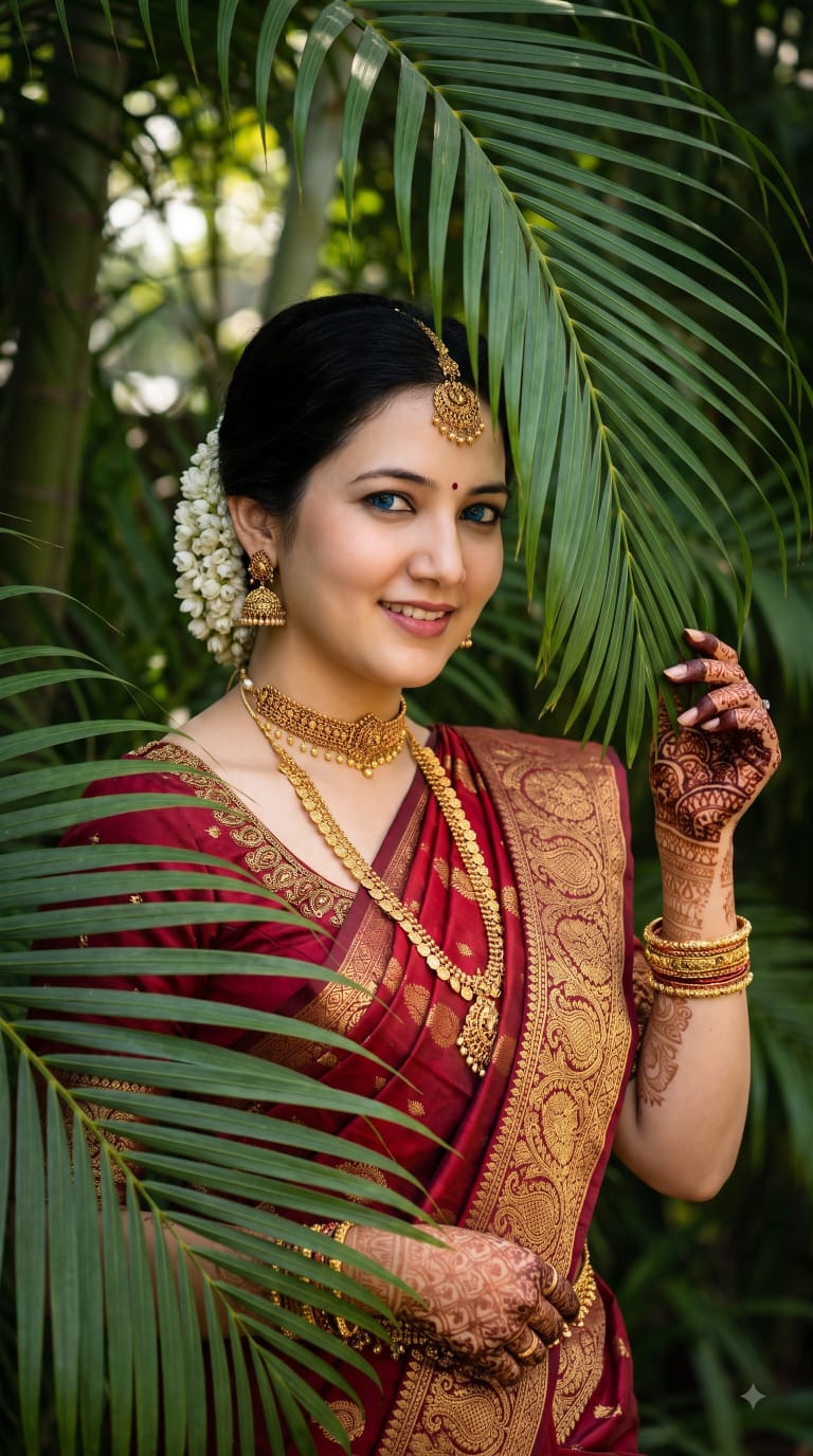 Regal Indian Bridal Portrait Image Prompt