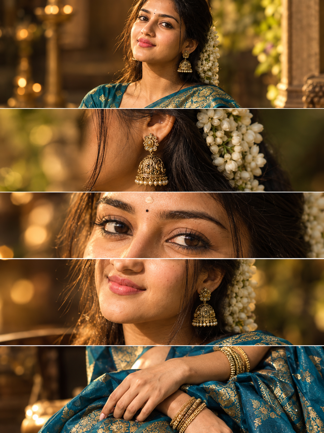 Cinematic Portrait Collage AI Image Prompt