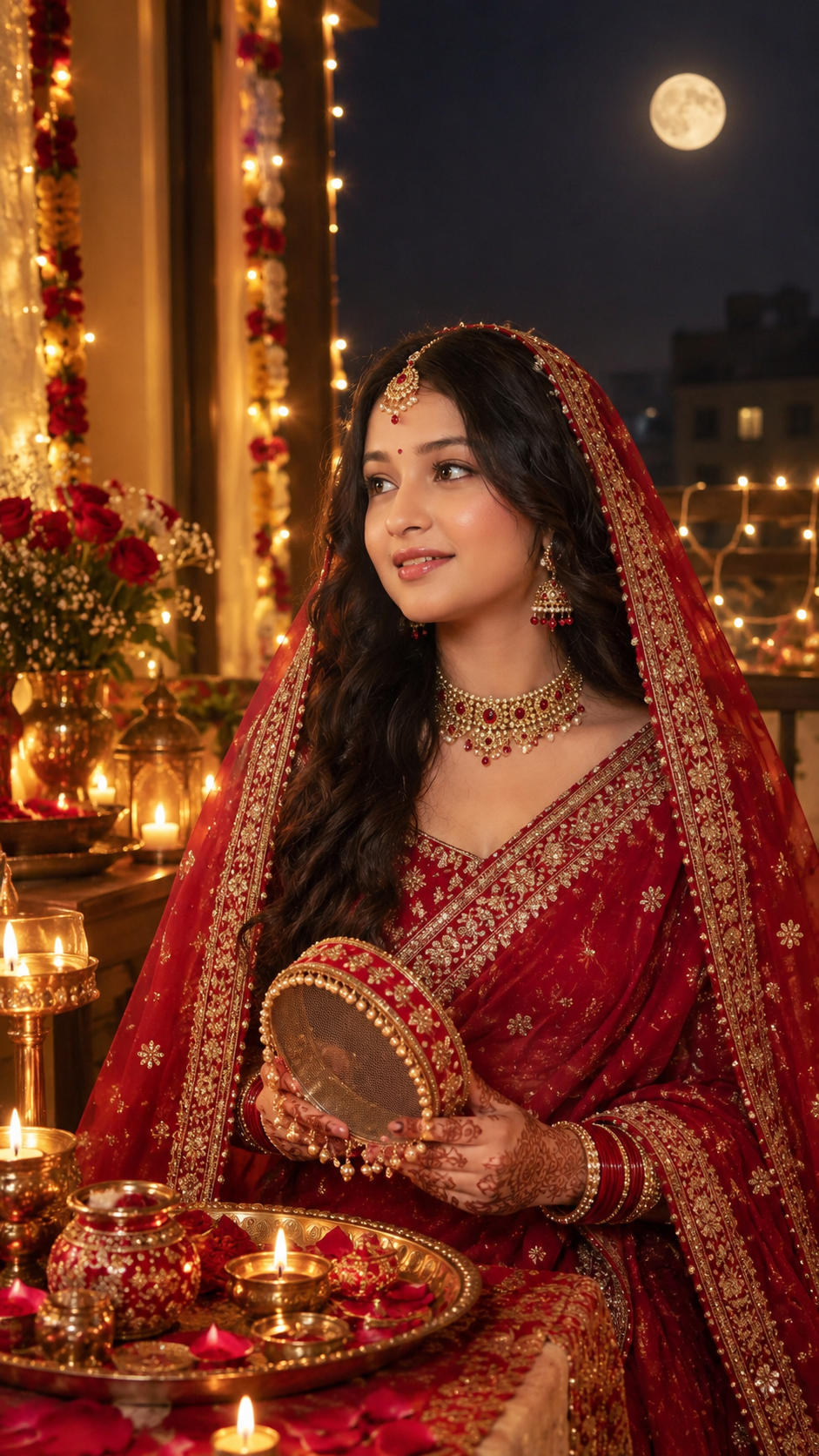 Karwa Chauth Portrait Full AI Image Prompt