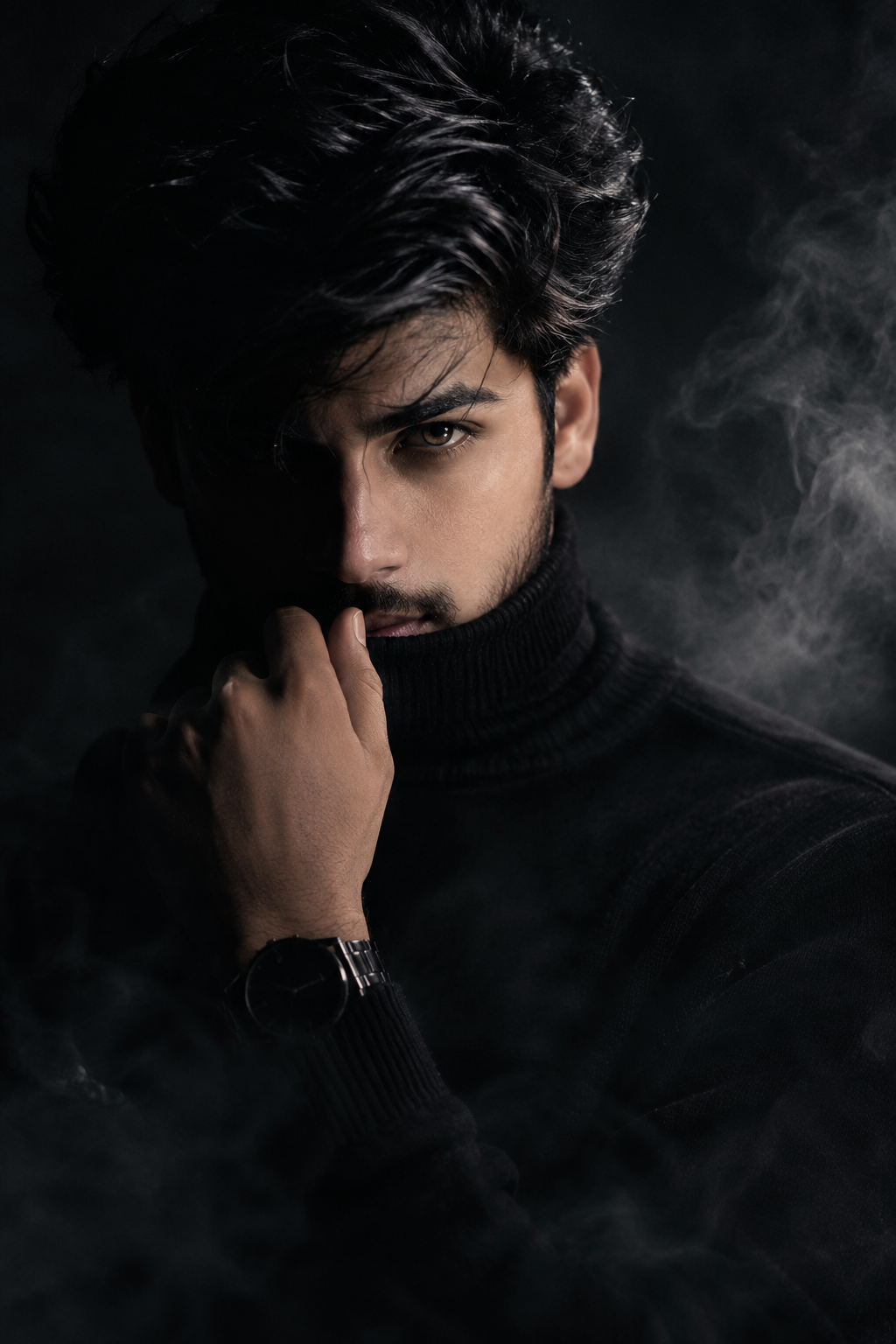 Mysterious Noir Portrait AI Image Prompt