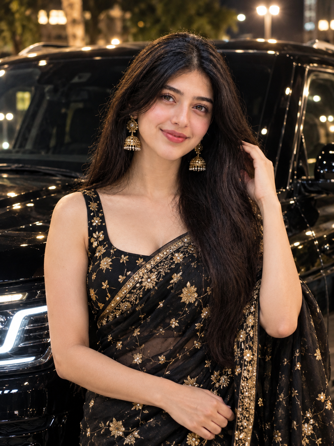 Elegant Saree Portrait AI Image Prompt