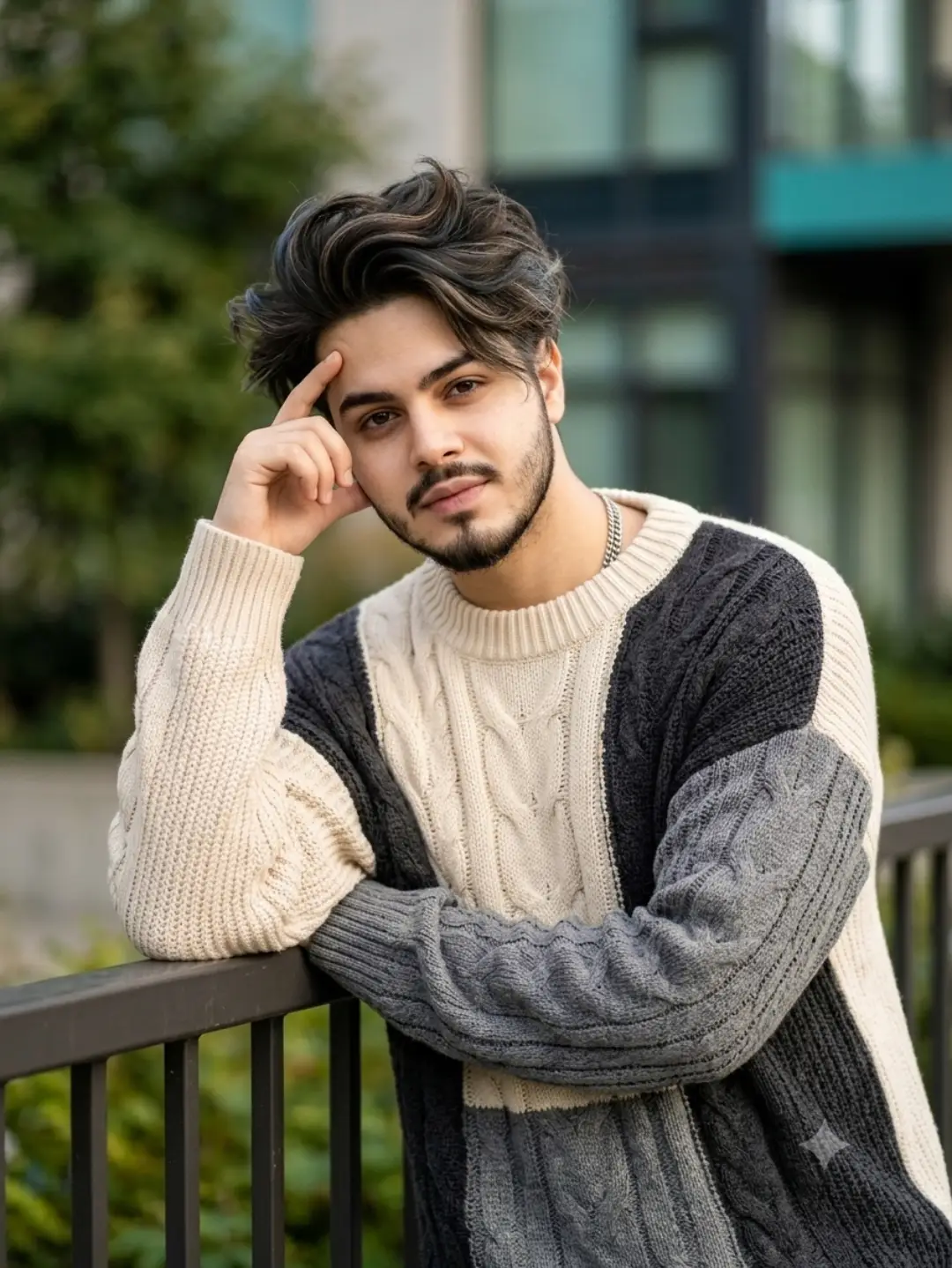 Indian Man Editorial Portrait Full Prompt