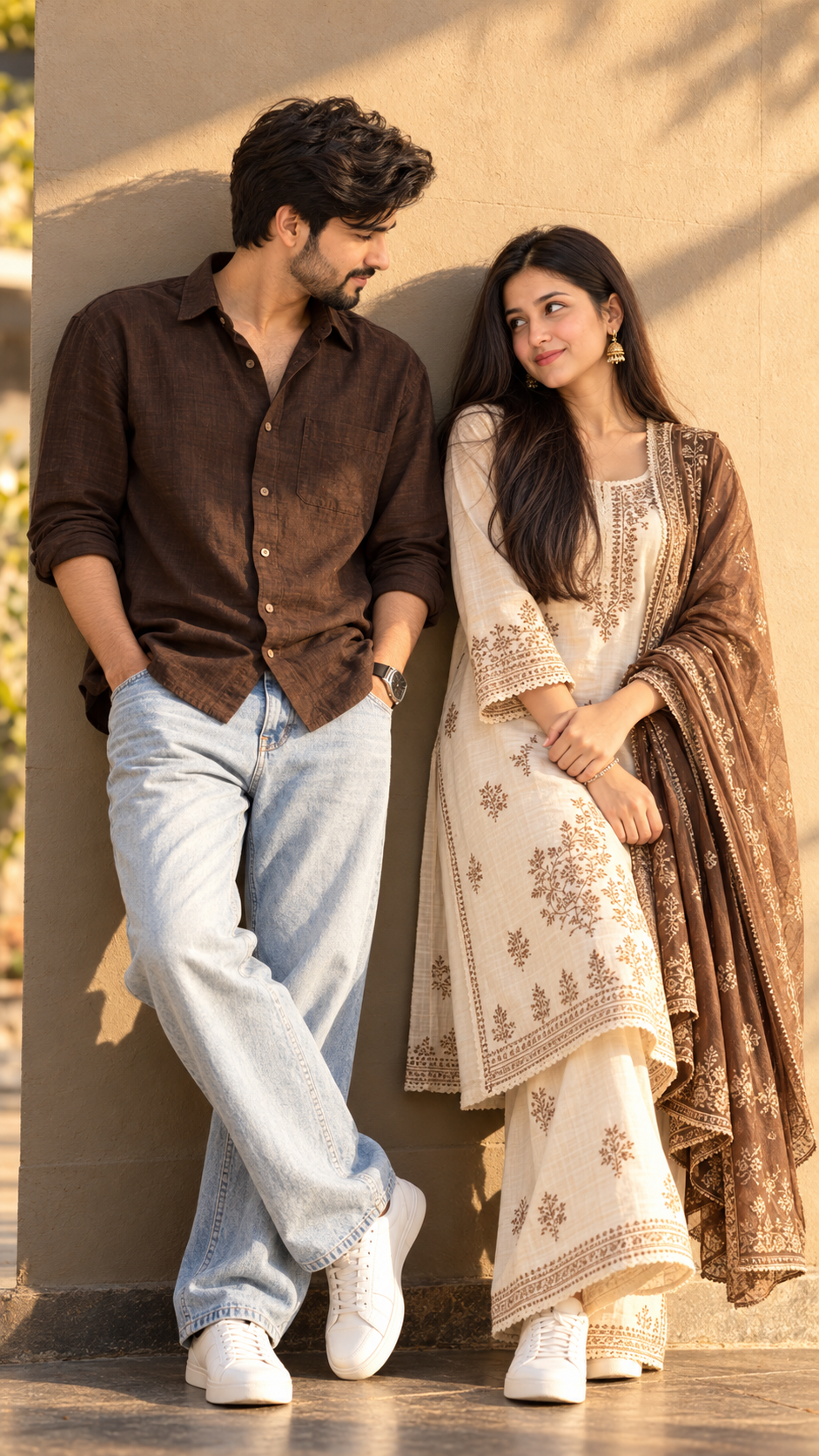 Couple Golden Hour Fashion AI Image Prompt