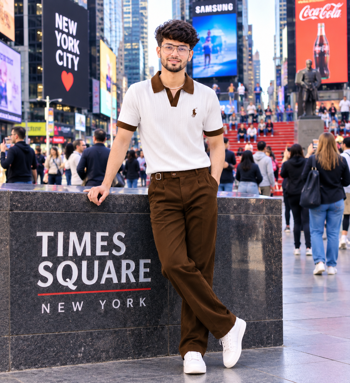 Times Square Luxury Portrait AI Prompt