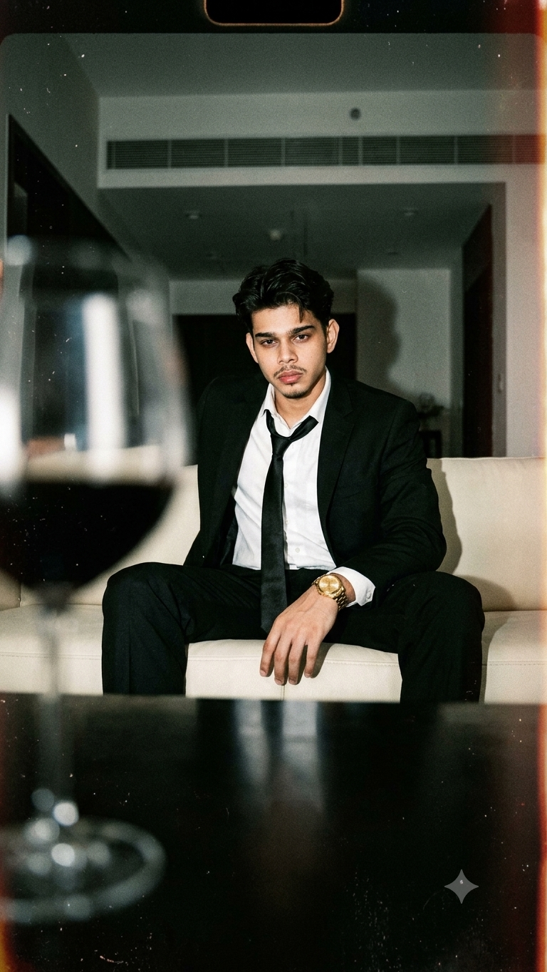 Young Man Noir Portrait AI Image Prompt