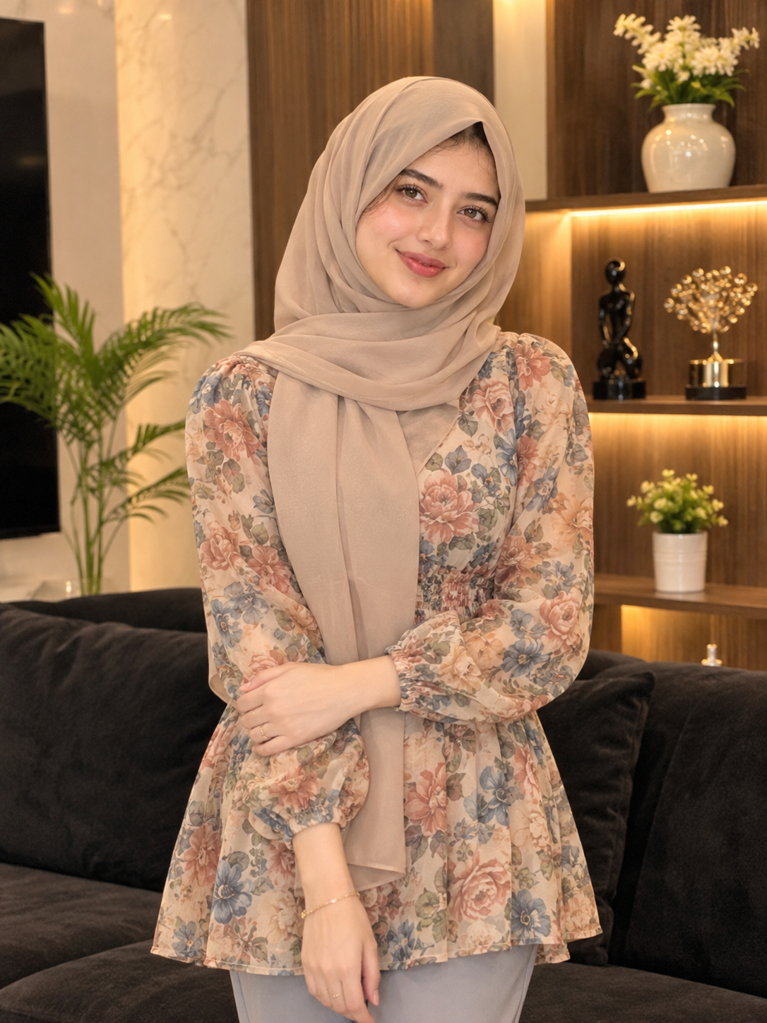Hijab Elegance Portrait AI Image Prompt