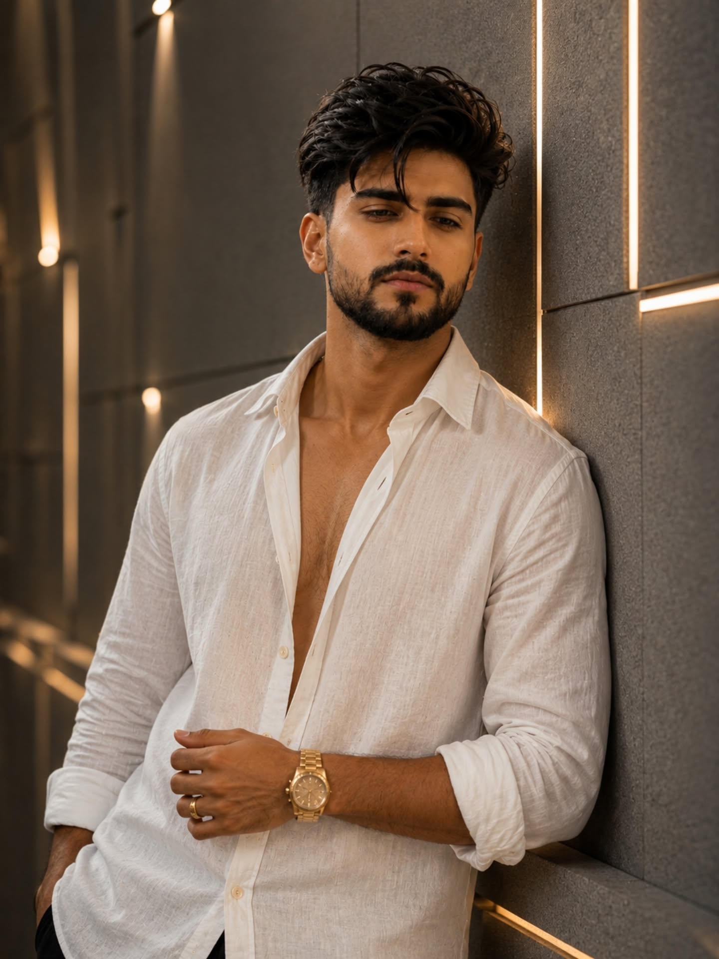 South Asian Man Portrait AI Image Prompt